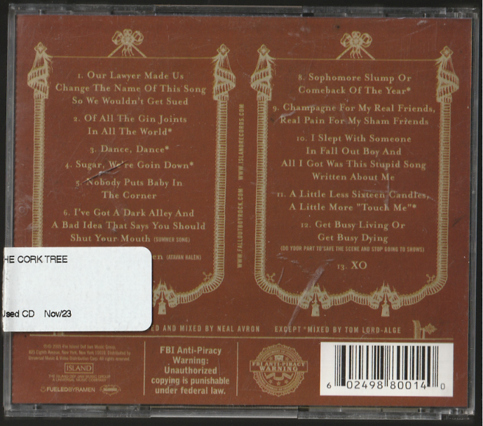 from under the cork tree Back