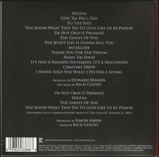 Three Cheers For Sweet Revenge deluxe Back