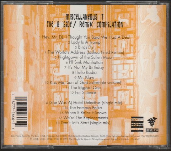 miscellaneous t Back
